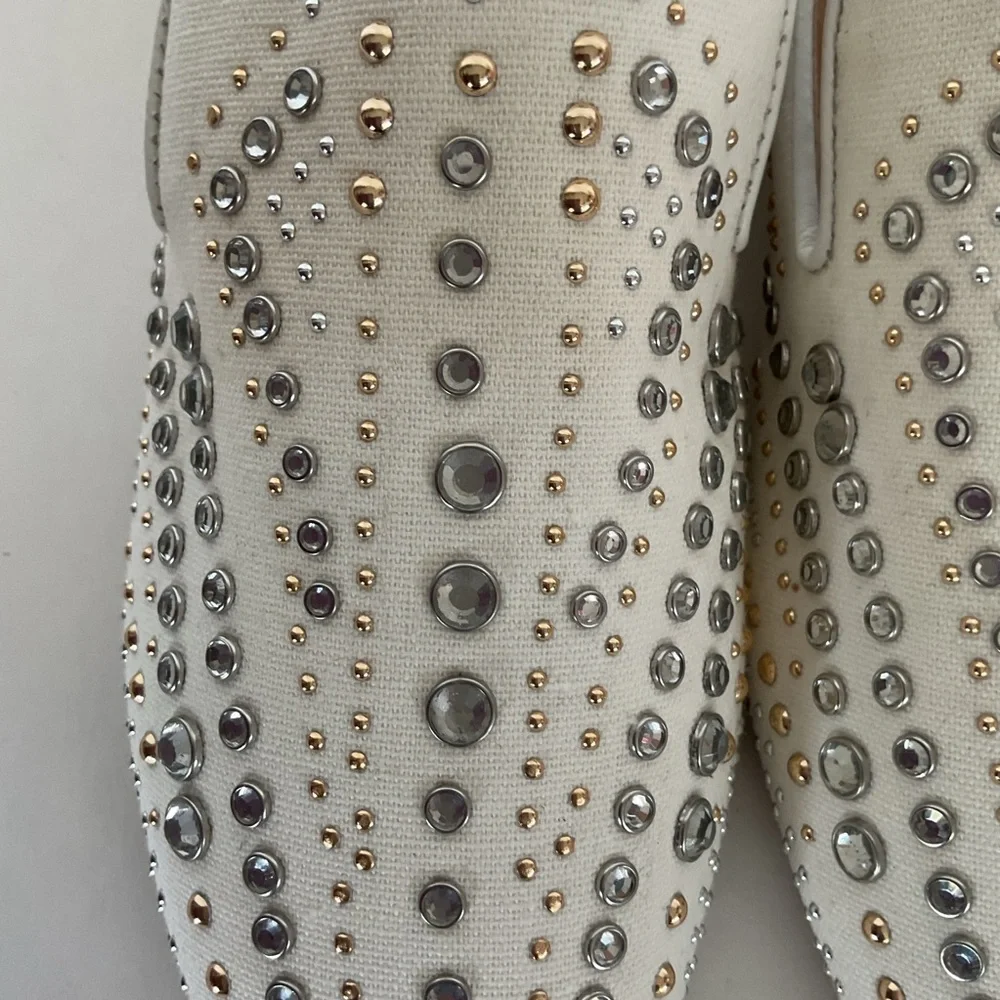 Donald J. PLINER New Leather Studded Loafers size 8 - Picture 5 of 16